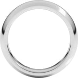 14K White Gold 6 mm Comfort-Fit Half Round Band Size 7.5