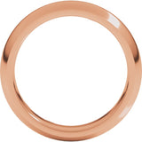 14K Rose Gold 5 mm Comfort-Fit Half Round Band Size 6