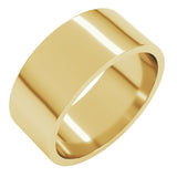 14K Yellow Gold 8 mm Flat Band Size 7.5