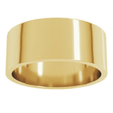 14K Yellow Gold 8 mm Flat Band Size 10.5
