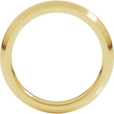 18K Yellow Gold 3 mm Comfort-Fit Half Round Band Size 4.5