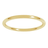 14K Yellow Gold 1.5 mm Comfort-Fit Full Round Band Size 10.5