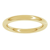 18K Yellow Gold 2.5 mm Comfort-Fit Full Round Band Size 6