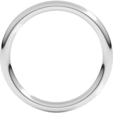 14K White Gold 2 mm Comfort-Fit Full Round Band Size 7