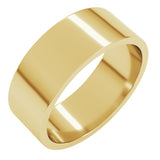 14K Yellow Gold 7 mm Flat Band Size 11
