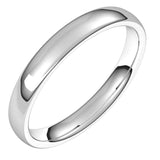 14K White Gold 3.5 mm Comfort-Fit European-Style Band Size 7.5