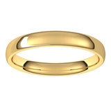 14K Yellow Gold 3.5 mm Comfort-Fit European-Style Band Size 7