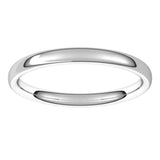 Platinum 2.5 mm Comfort-Fit European-Style Band Size 6