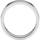 14K White Gold 6 mm Comfort-Fit Flat Band Size 11.5