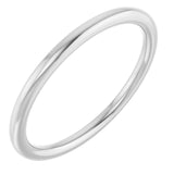 14K White Gold 1.5 mm Comfort-Fit European-Style Band Size 7