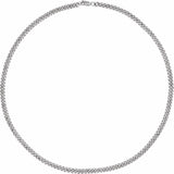 Sterling Silver 4.8 mm Curb 24" Chain
