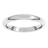 14K White Gold 2.5 mm Comfort-Fit Half Round Band Size 5.5