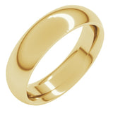 14K Yellow Gold 5.5 mm Comfort-Fit Half Round Band Size 11.5