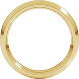 18K Yellow Gold 3.5 mm Comfort-Fit Half Round Band Size 8