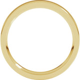 14K Yellow Gold 3.5 mm Comfort-Fit Flat Band Size 4.5
