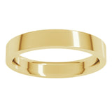 14K Yellow Gold 3.5 mm Comfort-Fit Flat Band Size 5
