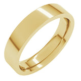 10K Yellow Gold 4.5 mm Comfort-Fit Flat Band Size 6.5
