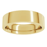 10K Yellow Gold 5.5 mm Comfort-Fit Flat Band Size 6