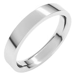 14K White Gold 3.5 mm Comfort-Fit Flat Band Size 7.5