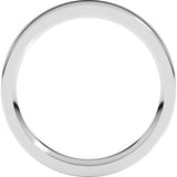 Sterling Silver 3.5 mm Comfort-Fit Flat Band Size 8