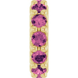 14K Yellow Gold Natural Pink Tourmaline Spacer Charm/Pendant