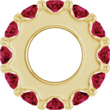14K Yellow Gold Lab-Grown Ruby Spacer Charm/Pendant