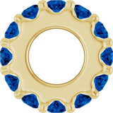 14K Yellow Gold Lab-Grown Blue Sapphire Spacer Charm/Pendant