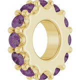 14K Yellow Gold Natural Alexandrite Spacer Charm/Pendant