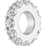Sterling Silver 1/3 CTW Natural Diamond Spacer Charm/Pendant