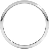 10K White Gold 2 mm Half Round Band Size 7