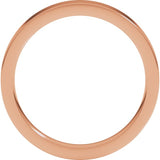 14K Rose Gold 3 mm Comfort-Fit Flat Band Size 4