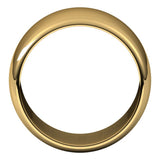 14K Yellow Gold 12 mm Half Round Band Size 7