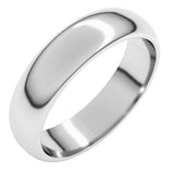 Platinum 5 mm Half Round Band Size 11