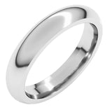 Sterling Silver 4 mm Comfort-Fit Half Round Band Size 12