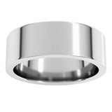 Sterling Silver 7 mm Comfort-Fit Flat Band Size 8