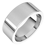 Sterling Silver 8 mm Comfort-Fit Flat Band Size 8.5