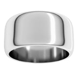 Sterling Silver 10 mm Half Round Band Size 8