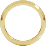 14K Yellow Gold 4 mm Comfort-Fit Half Round Band Size 6.5