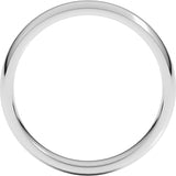 14K White Gold 4 mm Lightweight Comfort-Fit Half Round Band Size 6