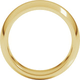 14K Yellow Gold 8 mm Comfort-Fit Half Round Band Size 8