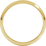 14K Yellow Gold 3 mm Half Round Band Size 4
