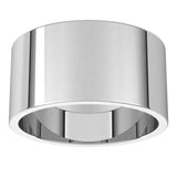 Sterling Silver 10 mm Flat Band Size 5.5