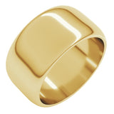 14K Yellow Gold 10 mm Half Round Band Size 5.5