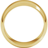 14K Yellow Gold 10 mm Half Round Band Size 5.5
