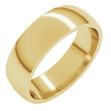 14K Yellow Gold 6 mm Lightweight Comfort-Fit Half Round Band Size 10.5