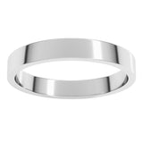10K White Gold 3 mm Flat Band Size 5.5