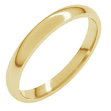10K Yellow Gold 2.5 mm Lightweight Comfort-Fit Half Round Band Size 5