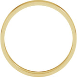 14K Yellow Gold 3 mm Ultra-Lightweight Flat Band Size 5.5
