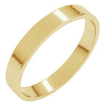 10K Yellow Gold 3 mm Ultra-Lightweight Flat Band Size 7.5