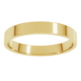 10K Yellow Gold 3 mm Ultra-Lightweight Flat Band Size 7.5